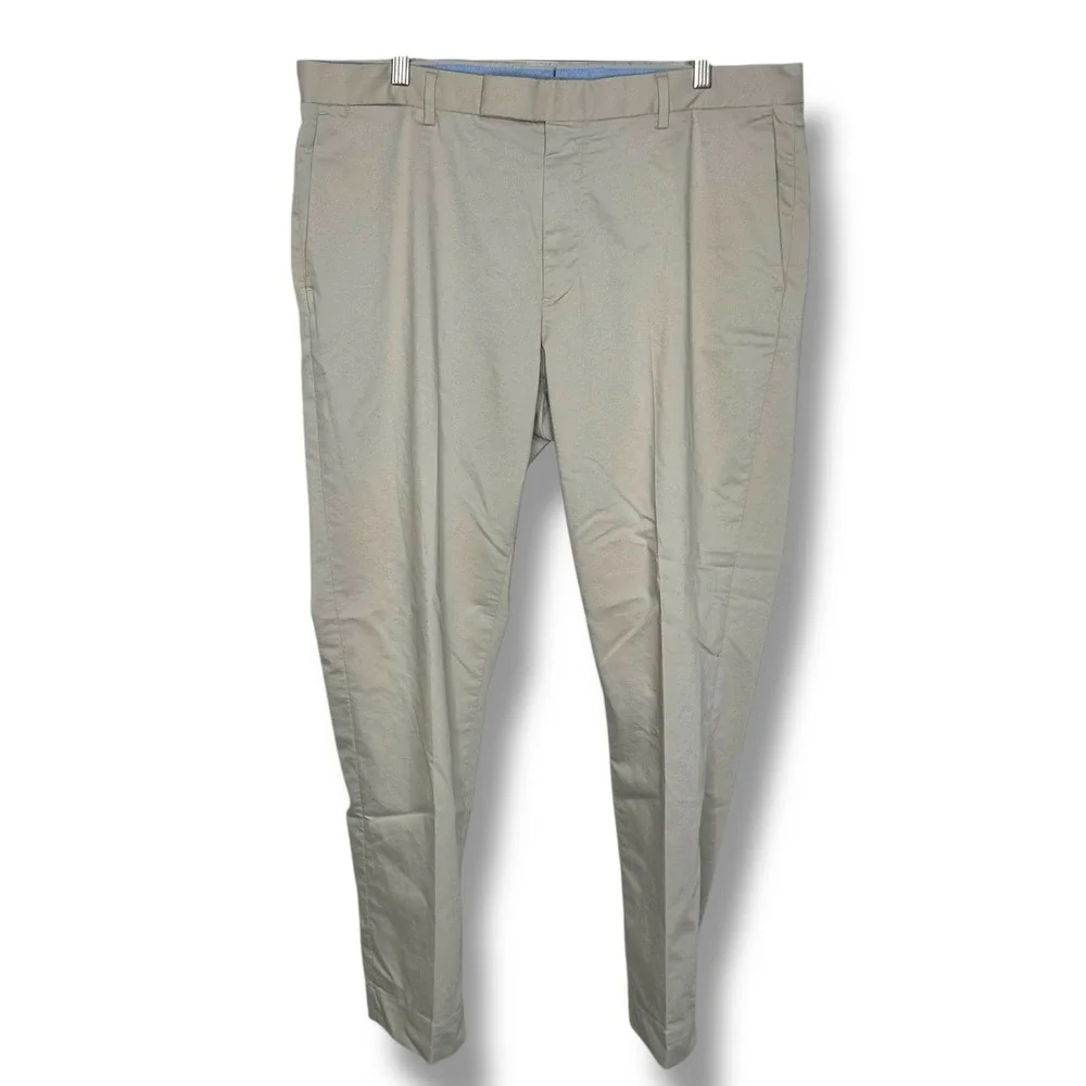 Polo Ralph Lauren Mens Chino Pants 35x30 Tan Stretch Straight Fit Preppy‎ Office